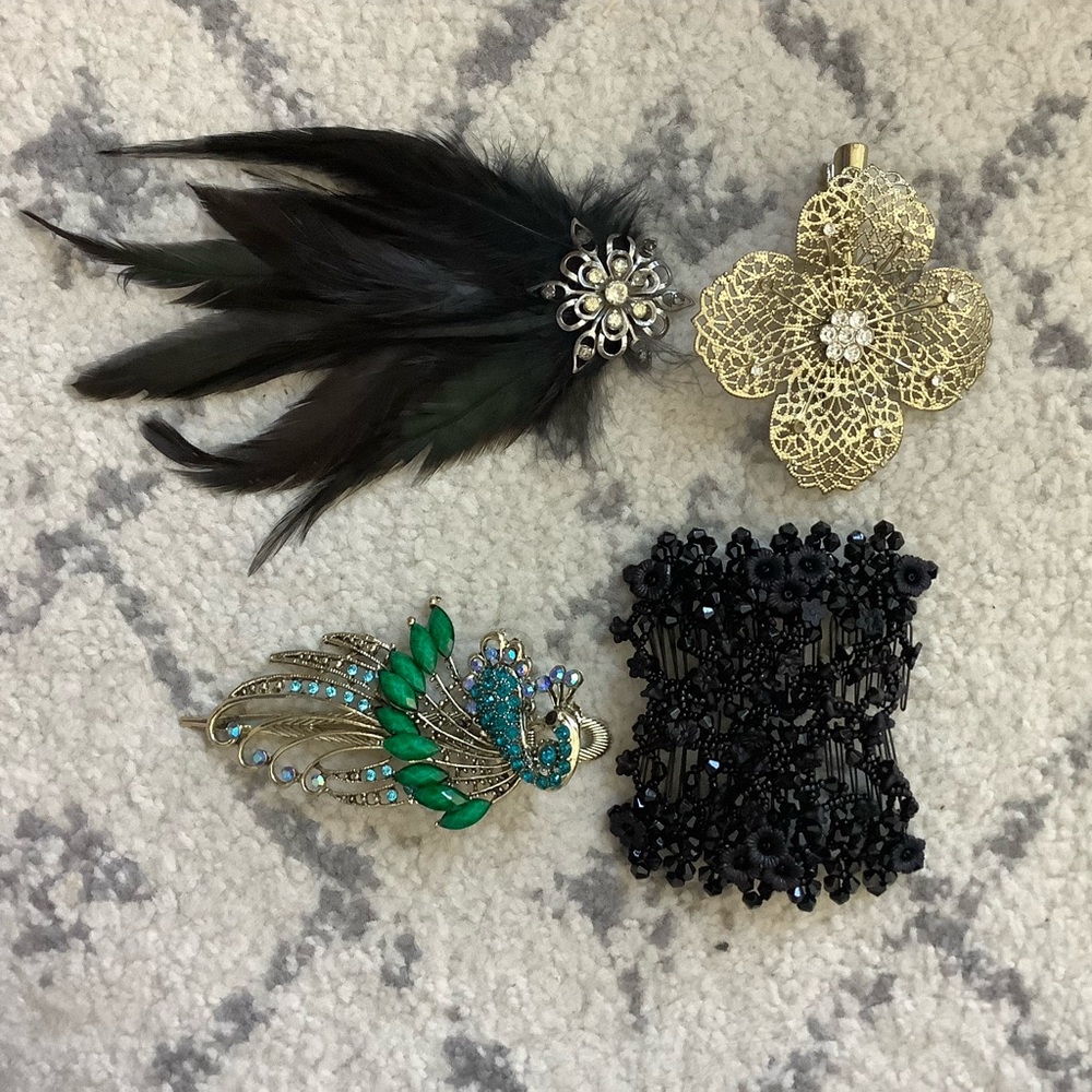 Assorted hair accessories lot gatsby style